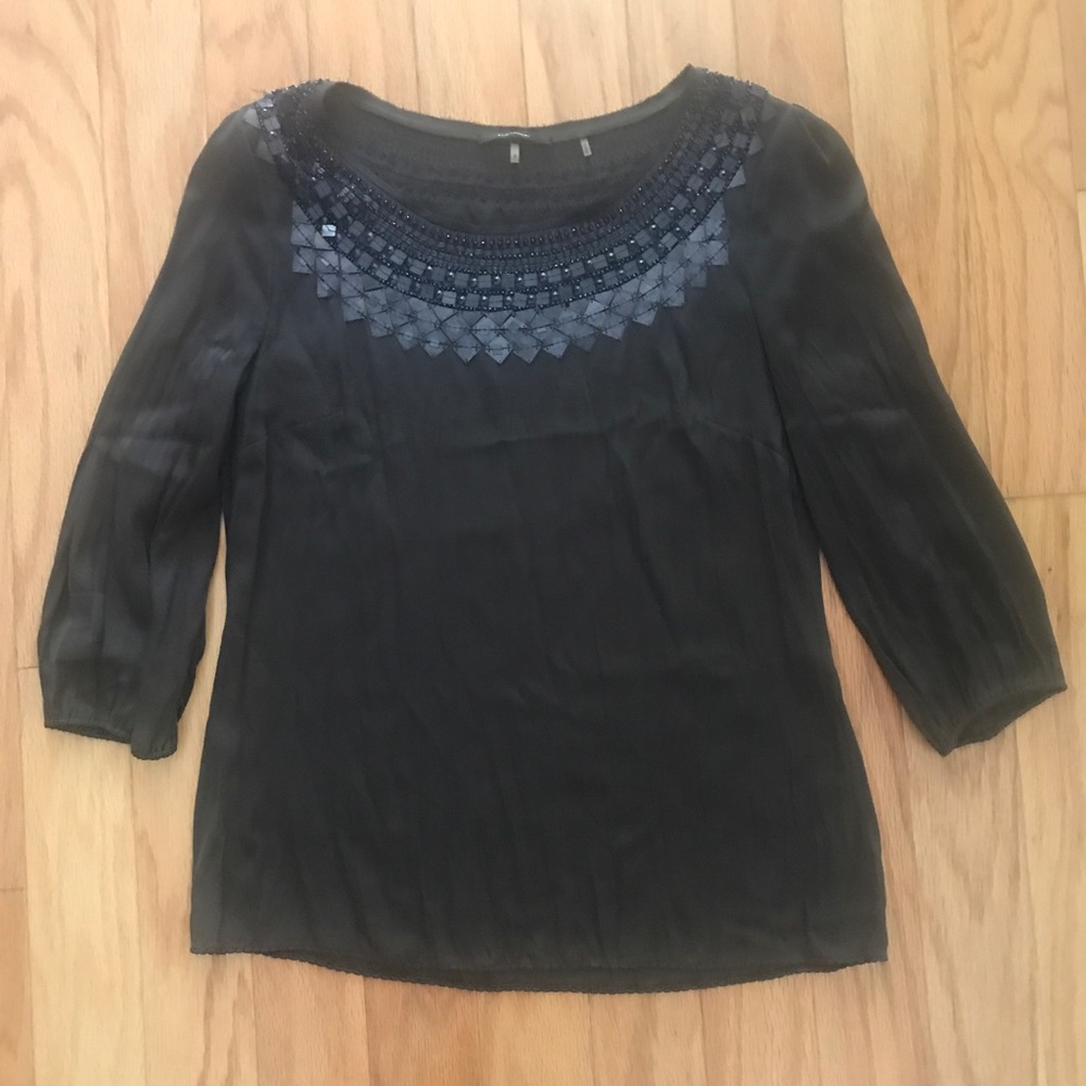 NWOT Elie Tahari Beaded Blouse